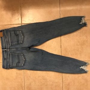 American Eagle-super stretch jeans with a raw hem